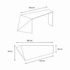 Modern Design Bureau Extralight Glas Gemaakt In Italië - Rosalia -Slide Shop scrivania da ufficio di design moderno vetro extrachiaro made in italy rosalia 2