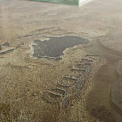 Bureau In Staal En Mdf Met Industrieel Vintage Gedecoreerd Glas - Mundial -Slide Shop scrivania in acciaio e mdf con vetro decorato vintage industriale mundial 5