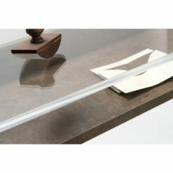 Transparant Plexiglas Bureau Met Design Houten Plank - Carducci 29 Transparant Plexiglas Bureau Met Design Houten Plank - Carducci -Slide Shop scrivania in plexiglass trasparente con ripiano in legno di design carducci 12