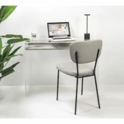 Transparant Plexiglas Bureau Met Design Houten Plank - Carducci 20 Transparant Plexiglas Bureau Met Design Houten Plank - Carducci -Slide Shop scrivania in plexiglass trasparente con ripiano in legno di design carducci 3