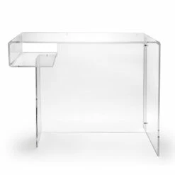 Doorzichtig Plexiglas Bureau Met Plank Made In Italy - Studiorum