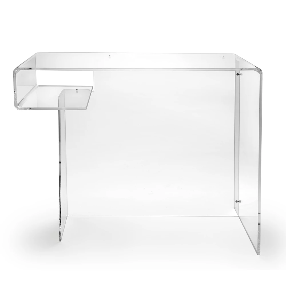 Doorzichtig Plexiglas Bureau Met Plank Made In Italy - Studiorum 1 Doorzichtig Plexiglas Bureau Met Plank Made In Italy - Studiorum