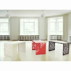 Hedendaagse Schrijftafel Kattedra "Alle Letters" 120x65x75 Mabele, Metaal En Glas -Slide Shop scrivania kattedra lettere a cascata 120x65x75 mabele 15