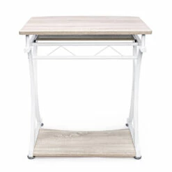 Ruimtebesparend Bureau In Staal En Mdf Met Uittrekbaar Designblad - Arnica -Slide Shop scrivania salvaspazio in acciaio e mdf con piano estraibile design arnica 4