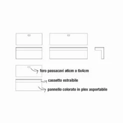 Hangend Bureau In Kristal Met Metalen Structuur Made In Italy - Silicium -Slide Shop scrivania sospesa in cristallo con struttura in metallo made in italy silicio 8