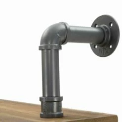 Bureau Met Industrieel Design Planken In Ijzer En Hout - Aubry -Slide Shop scrivania ufficio con mensole di design moderno in ferro e legno aubry 3