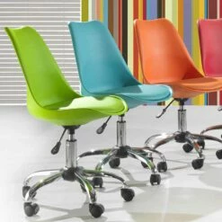 Bureaustoel In Gekleurd Polypropyleen En Metaal - Loredana -Slide Shop sedia da ufficio con alzo a gas in polipropilene colorato e metallo loredana 10