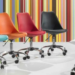 Bureaustoel In Gekleurd Polypropyleen En Metaal - Loredana -Slide Shop sedia da ufficio con alzo a gas in polipropilene colorato e metallo loredana 11