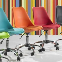 Bureaustoel In Gekleurd Polypropyleen En Metaal - Loredana -Slide Shop sedia da ufficio con alzo a gas in polipropilene colorato e metallo loredana 2