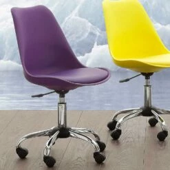 Bureaustoel In Gekleurd Polypropyleen En Metaal - Loredana -Slide Shop sedia da ufficio con alzo a gas in polipropilene colorato e metallo loredana 6