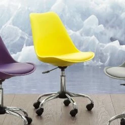 Bureaustoel In Gekleurd Polypropyleen En Metaal - Loredana -Slide Shop sedia da ufficio con alzo a gas in polipropilene colorato e metallo loredana 7