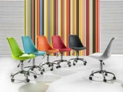 Bureaustoel In Gekleurd Polypropyleen En Metaal - Loredana -Slide Shop sedia da ufficio con alzo a gas in polipropilene colorato e metallo loredana 9