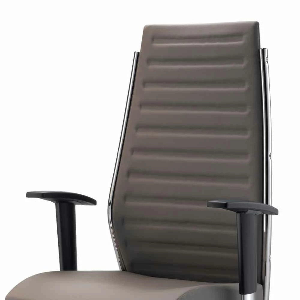 Office Chair Met Shell In Beuken En Echte Koeienhuid Ester 3 Office Chair Met Shell In Beuken En Echte Koeienhuid Ester - Afbeelding 3