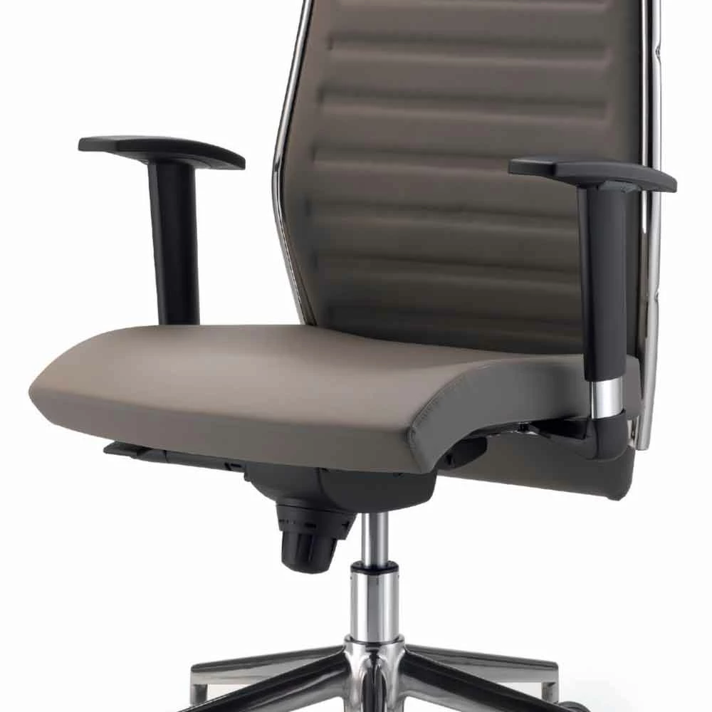 Office Chair Met Shell In Beuken En Echte Koeienhuid Ester 4 Office Chair Met Shell In Beuken En Echte Koeienhuid Ester - Afbeelding 4