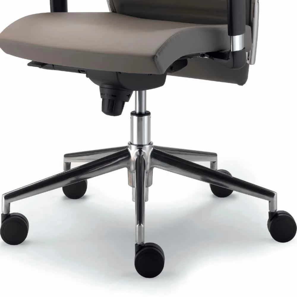 Office Chair Met Shell In Beuken En Echte Koeienhuid Ester 5 Office Chair Met Shell In Beuken En Echte Koeienhuid Ester - Afbeelding 5