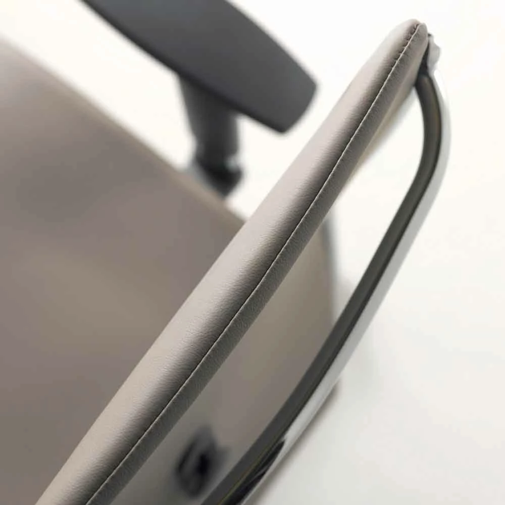 Office Chair Met Shell In Beuken En Echte Koeienhuid Ester 6 Office Chair Met Shell In Beuken En Echte Koeienhuid Ester - Afbeelding 6