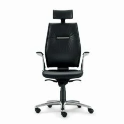 Ergonomische Bureaustoel In Koeienhuid Graan Leersoort Ines