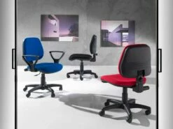 Roterende En Ergonomische Bureaustoel In Weefsel En Ecologisch Leer - Danila -Slide Shop sedia da ufficio girevole ergonomica in tessuto ed ecopelle danila 11