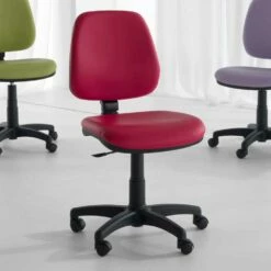 Roterende En Ergonomische Bureaustoel In Weefsel En Ecologisch Leer - Danila