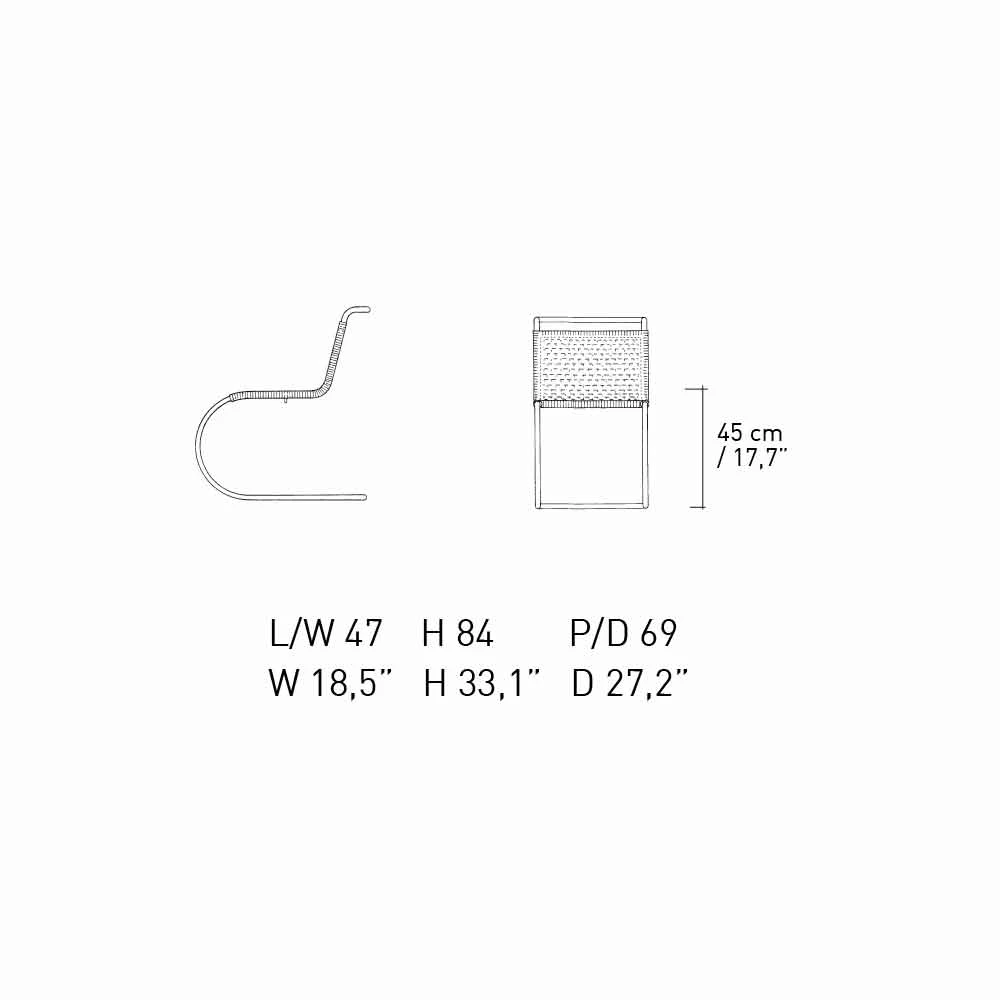 Bureaustoel In Natuurlijk Riet En Verchroomd Staal Made In Italy - Formentera 2 Bureaustoel In Natuurlijk Riet En Verchroomd Staal Made In Italy - Formentera - Afbeelding 2