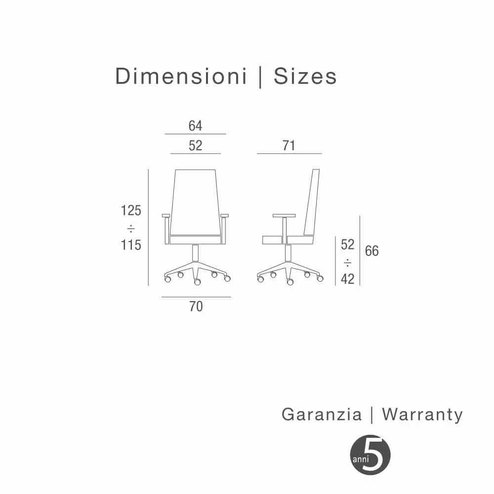 Executive Stoel Echte Koeienhuid Modern Ambra Soort Bloem 5 Executive Stoel Echte Koeienhuid Modern Ambra Soort Bloem - Afbeelding 5