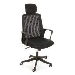 Kunststof En Stoffen Bureaustoel Met Armleuningen En Hoofdsteun - Sainta