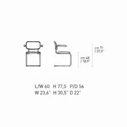 Bureaustoel In Leer Met Structuur In Verchroomd Staal Made In Italy - Octant -Slide Shop sedia ufficio in pelle con struttura in acciaio cromato made in italy ottante 15