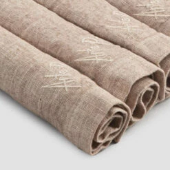 Elegant Linnen Servet Met Vouwrand, 6 Gekleurde Stukken - Onestini -Slide Shop servizio tovaglioli in lino elegante e bordo piega 6 pezzi colorati onestini 6