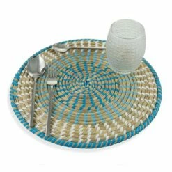 Ronde Placeholder In Stro Diverse Afwerkingen 12 Stuks - Folk