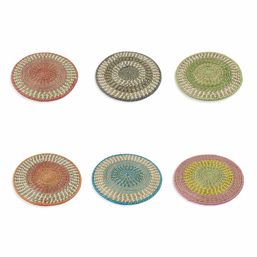 Ronde Placeholder In Stro Diverse Afwerkingen 12 Stuks - Folk 7 Ronde Placeholder In Stro Diverse Afwerkingen 12 Stuks - Folk - Afbeelding 7