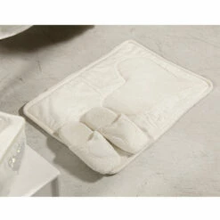 Badmat Van Natuurlijk Wit Katoen Met Hartdecoratie - Sullivan 6 Badmat Van Natuurlijk Wit Katoen Met Hartdecoratie - Sullivan -Slide Shop tappeto bagno bianco naturale in spugna di cotone con decoro a cuore sullivan 2