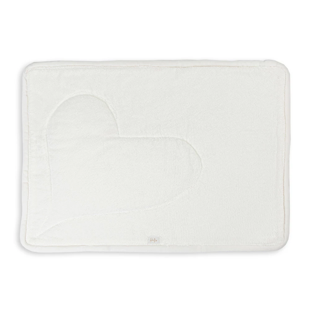 Badmat Van Natuurlijk Wit Katoen Met Hartdecoratie - Sullivan 1 Badmat Van Natuurlijk Wit Katoen Met Hartdecoratie - Sullivan