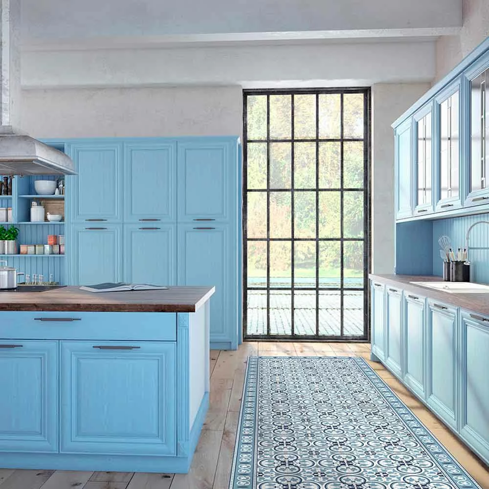 Modern Gedessineerd Keukentapijt In Pvc En Polyester - Lindia 2 Modern Gedessineerd Keukentapijt In Pvc En Polyester - Lindia - Afbeelding 2