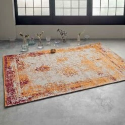 Vintage Design Woonkamertapijt Van Polyester En Katoen - Hola 15 Vintage Design Woonkamertapijt Van Polyester En Katoen - Hola -Slide Shop tappeto da salotto di design vintage realizzato in poliestere e cotone hola 6