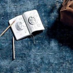 Woonkamertapijt Van Katoen, Viscose En Wol Geproduceerd Op Handmatig Weefgetouw - Melita -Slide Shop tappeto da salotto in cotone viscosa e lana prodotto su telaio manuale melita 2