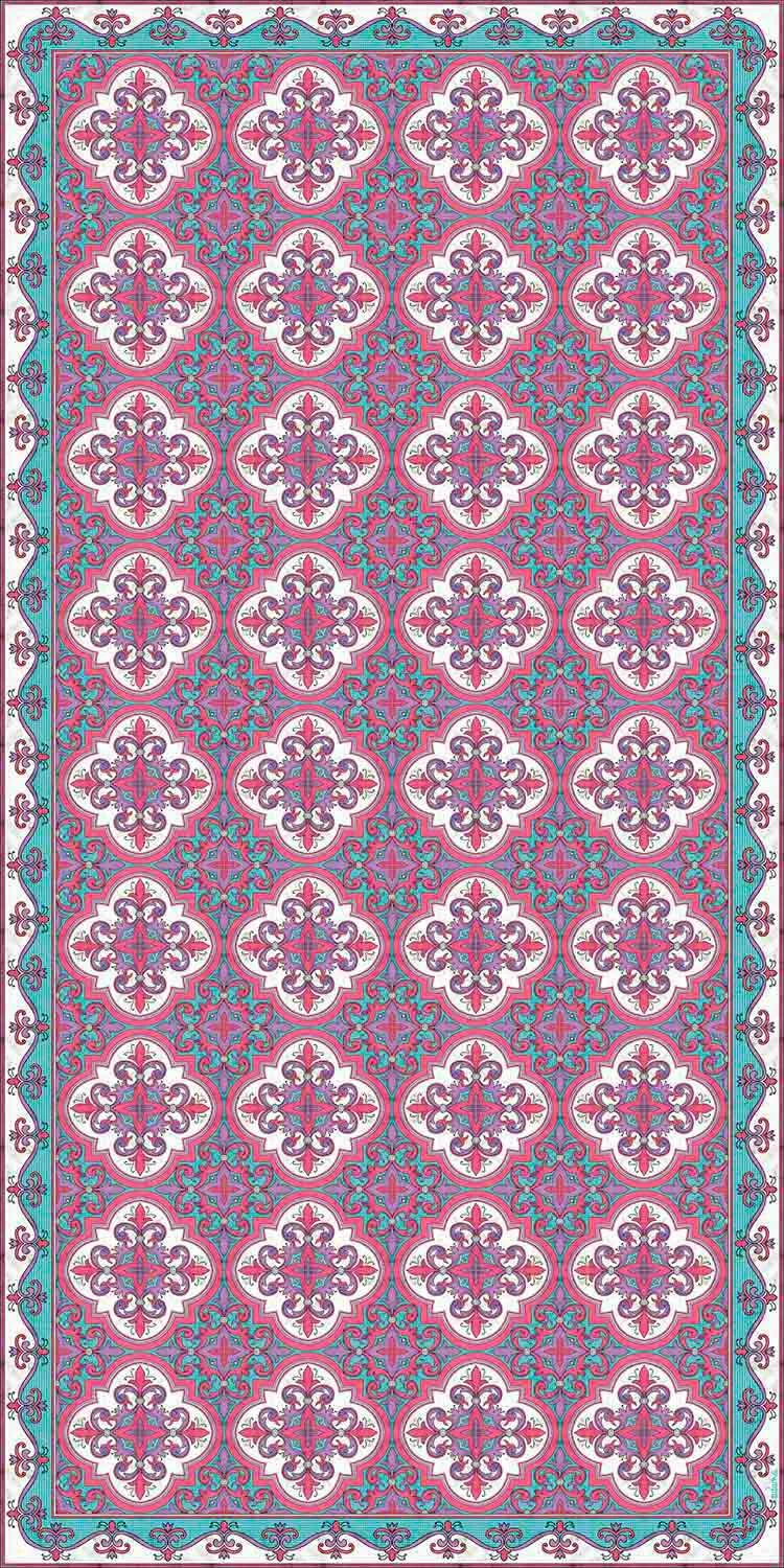 Modern Woonkamertapijt Met Majolica Fantasy In Rechthoekig Vinyl - Costa 6 Modern Woonkamertapijt Met Majolica Fantasy In Rechthoekig Vinyl - Costa - Afbeelding 6