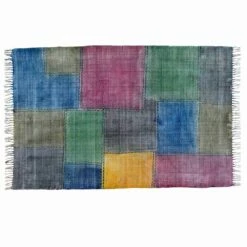 Etnische Gekleurde Rechthoekige Stoffen Vloerkleed Met Kwastjes - Fibraù -Slide Shop tappeto etnico colorato rettangolare in tessuto con nappe fibrau 11