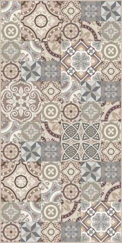 Design Rechthoekig Vinyl Vloerkleed Voor De Woonkamer - Malia -Slide Shop tappeto in vinile a fantasia da soggiorno rettangolare di design malia