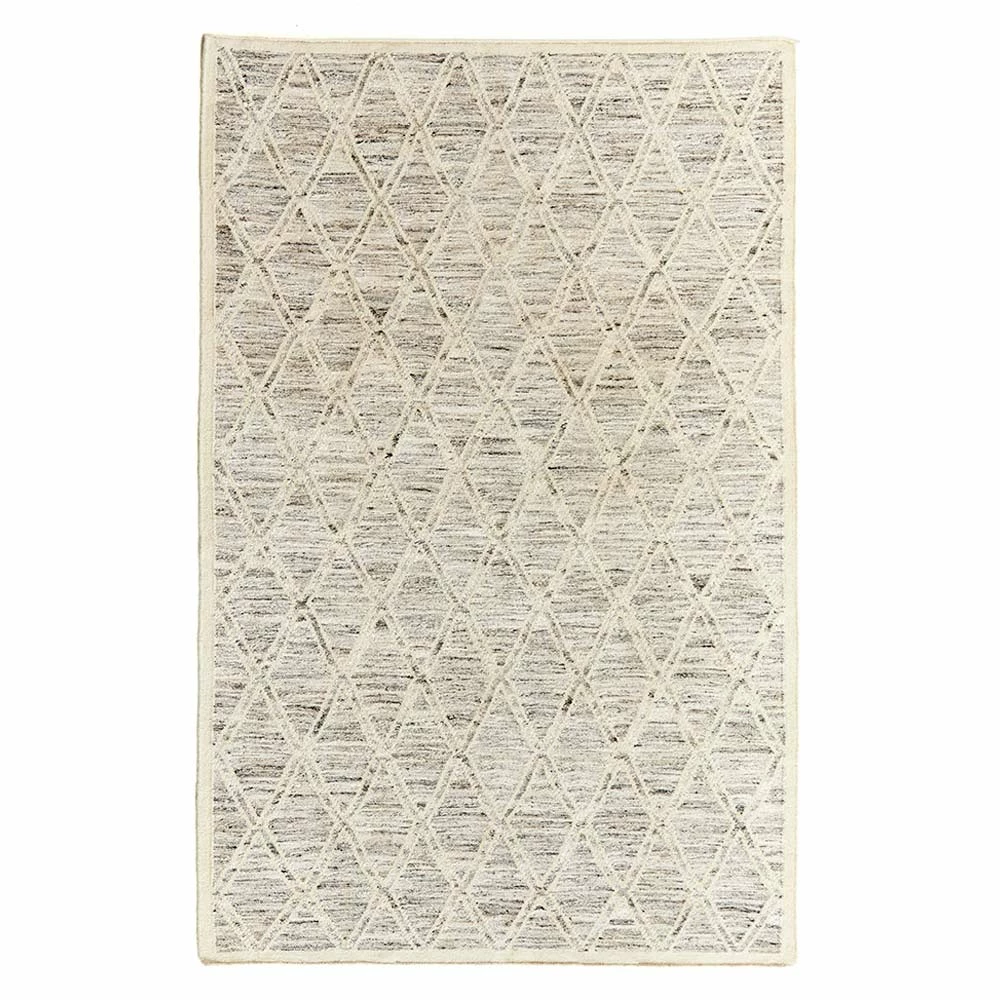 Modern Tapijt In Wol En Katoen Ivoor Met Fantasie Voor Woonkamer - Peppo 1 Modern Tapijt In Wol En Katoen Ivoor Met Fantasie Voor Woonkamer - Peppo