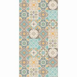 Modern Rechthoekig En Gekleurd Vinyl Vloerkleed Voor Woonkamer - Frisca