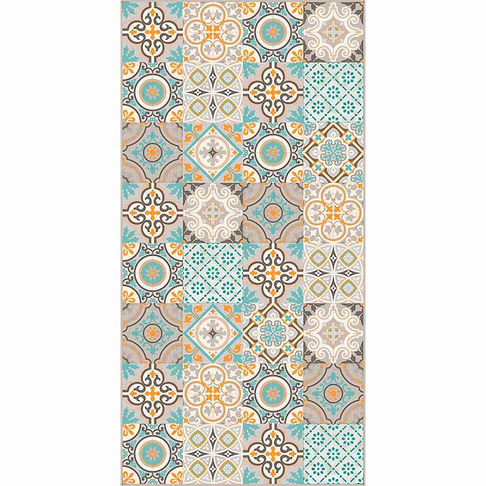 Modern Rechthoekig En Gekleurd Vinyl Vloerkleed Voor Woonkamer - Frisca 1 Modern Rechthoekig En Gekleurd Vinyl Vloerkleed Voor Woonkamer - Frisca