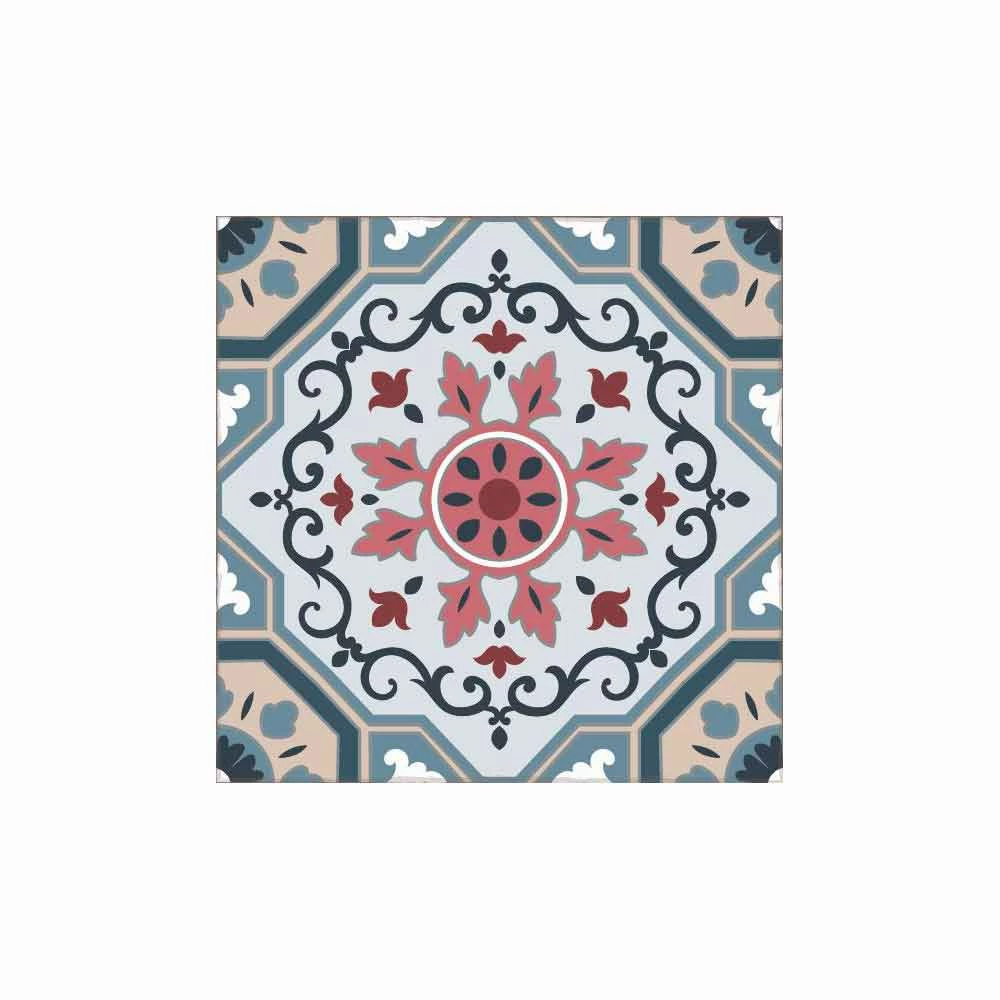 Rechthoekig Woonkamertapijt In Modern Majolica Fantasy Vinyl - Costa 3 Rechthoekig Woonkamertapijt In Modern Majolica Fantasy Vinyl - Costa - Afbeelding 3