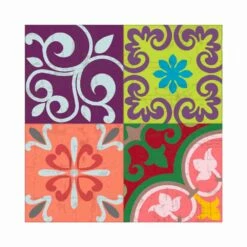 Modern Vinyltapijt Met Kleurrijke Fantasie - Timio -Slide Shop tappeto soggiorno moderno in vinile colorato a fantasia timio 1