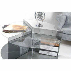 Lage Salontafel In Transparant En Gerookt Plexiglas - Mondriaan -Slide Shop tavolino basso da salotto in plexiglass trasparente e fume mondrian 3