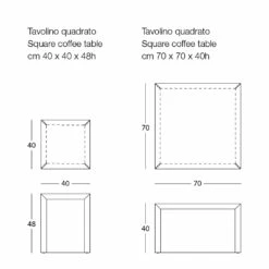 Vierkante Design Metalen Salontafel 2 Afmetingen - Josyane -Slide Shop tavolino caffe da salotto in metallo di design quadrato 2 dimensioni josyane 19