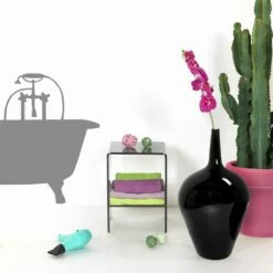 Salontafel / Nachtkastje Getint Transparant Mimi Modern Design, Made In Italy