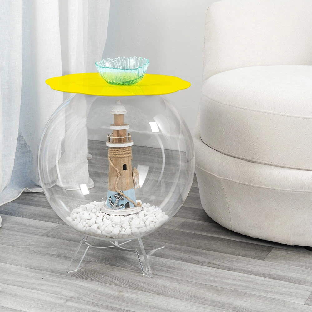 Salontafel / Ronde Gele Container Biffy, Modern Design Made In Italy 5 Salontafel / Ronde Gele Container Biffy, Modern Design Made In Italy - Afbeelding 5