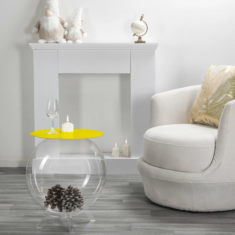 Salontafel / Ronde Gele Container Biffy, Modern Design Made In Italy 6 Salontafel / Ronde Gele Container Biffy, Modern Design Made In Italy - Afbeelding 6