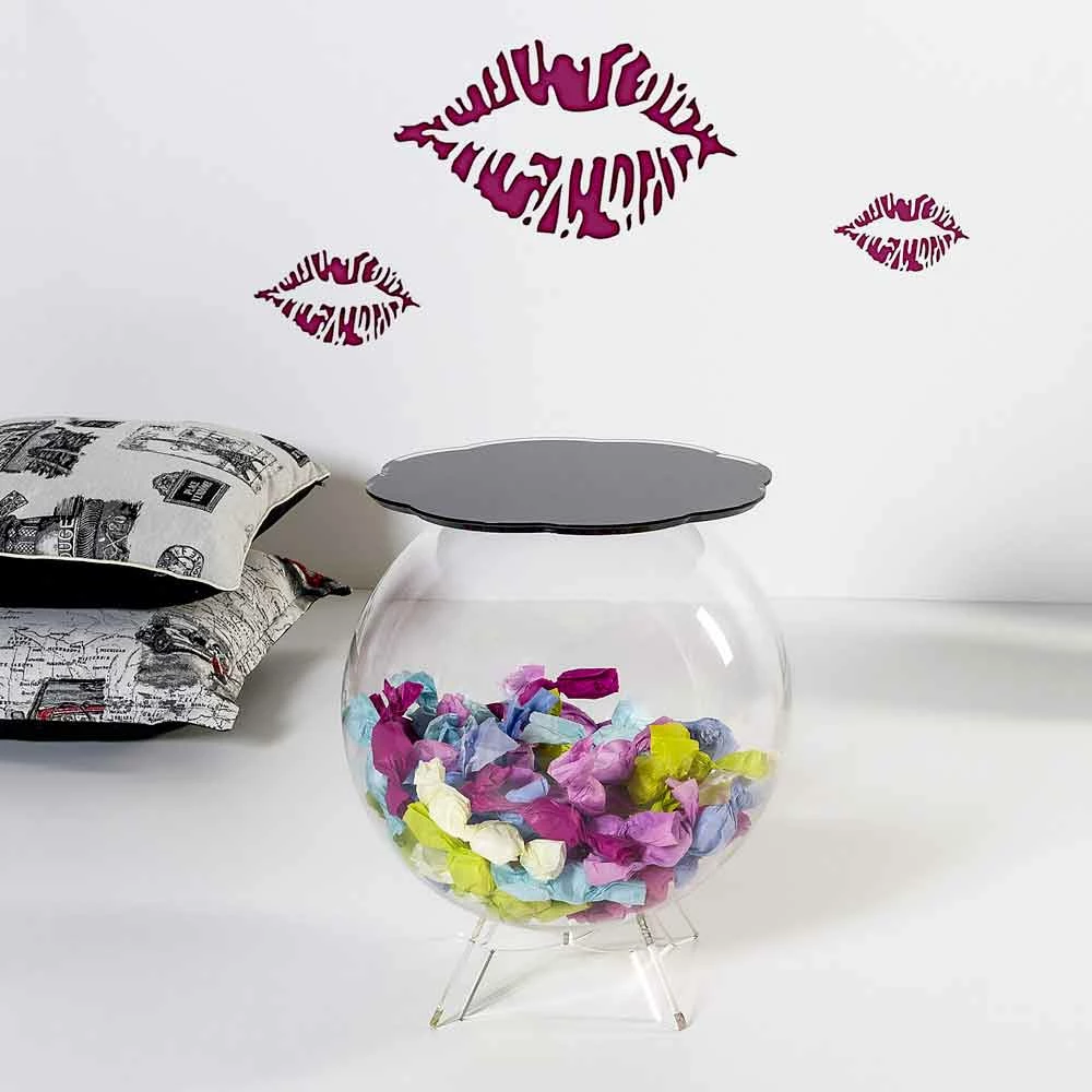 Salontafel / Round Black Box Biffy, Modern Design Made In Italy 5 Salontafel / Round Black Box Biffy, Modern Design Made In Italy - Afbeelding 5