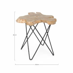 Salontafel Voor Woonkamer Zwart Staal En Natuurlijk Teakhout - Perlana 7 Salontafel Voor Woonkamer Zwart Staal En Natuurlijk Teakhout - Perlana -Slide Shop tavolino da caffe da salotto acciaio nero e legno teak naturale perlana 3
